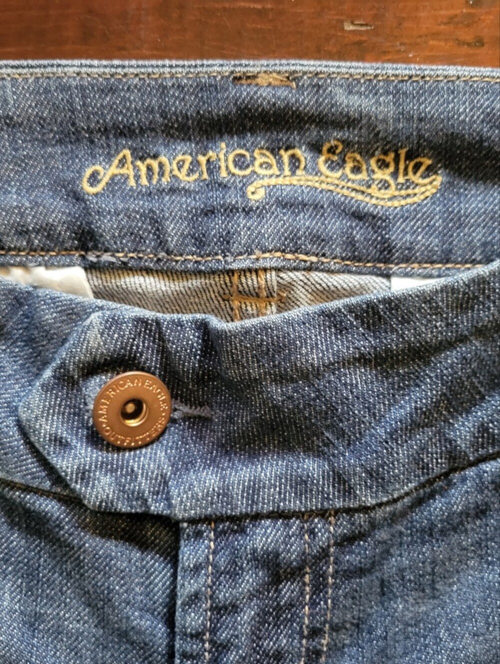 **SOLD**Vintage Y2K American Eagle Wide-Leg Low-Rise Trouser Jeans**SOLD** - Picture 4 of 7